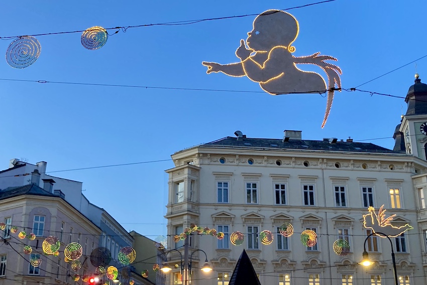 Linzer Engerl Weihnachtsbeleuchtung Stadt Linz